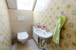 Die Toilette der Ferienwohnung Ponyweide auf dem Fixenhof - Ferien auf dem Bauernhof in Mühlenbach im Kinzigtal (Ortenaukreis) Die Toilette der Ferienwohnung Ponyweide auf dem Fixenhof - Ferien auf dem Bauernhof in Mühlenbach im Kinzigtal (Ortenaukreis)